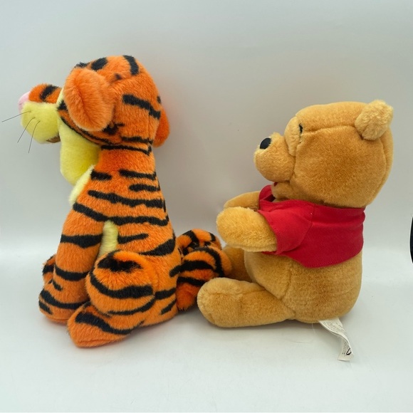 Vintage Walt Disney Company Lot Winnie The Pooh& Tigger Plush 10” Curly Tail - Picture 6 of 11